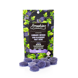 Smokiez INDICA Sour Blackberry Fruit Chews - 100mg - OH