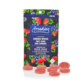 Smokiez Sour Jamberry 100mg CBN : 100mg THC 1:1 Fruit Chews - OH