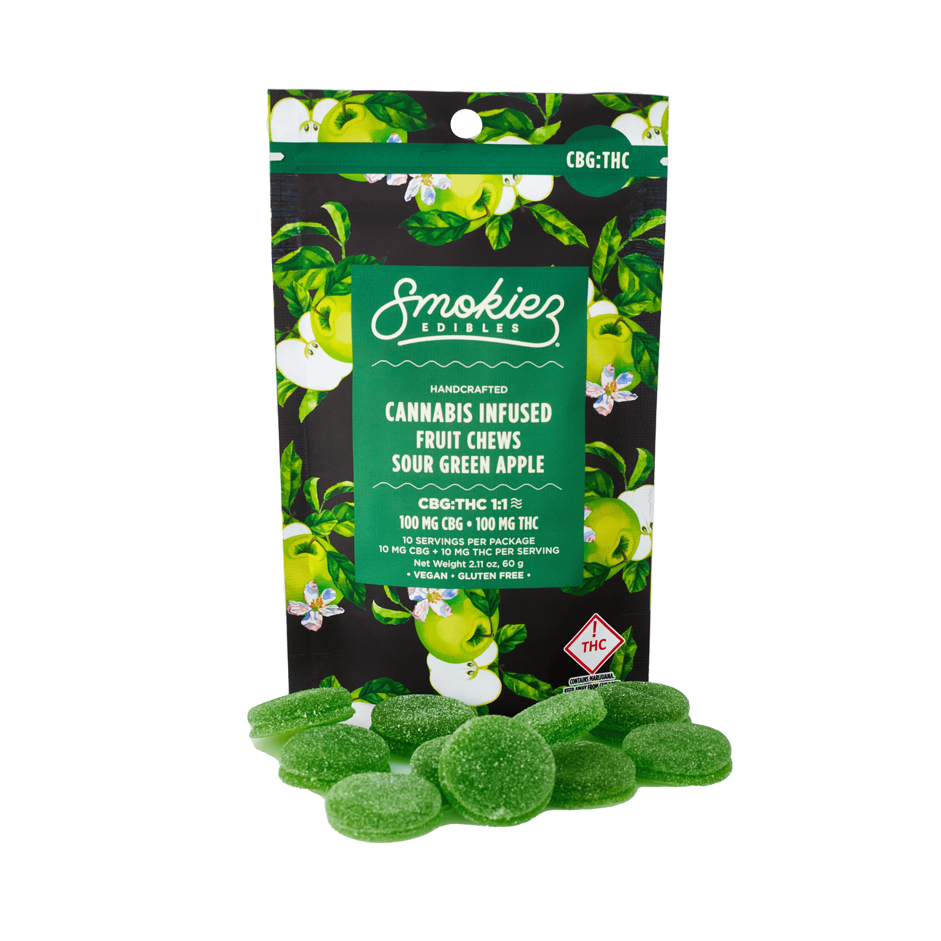 Smokiez Edibles: Sour Green Apple Fruit Chews - :1