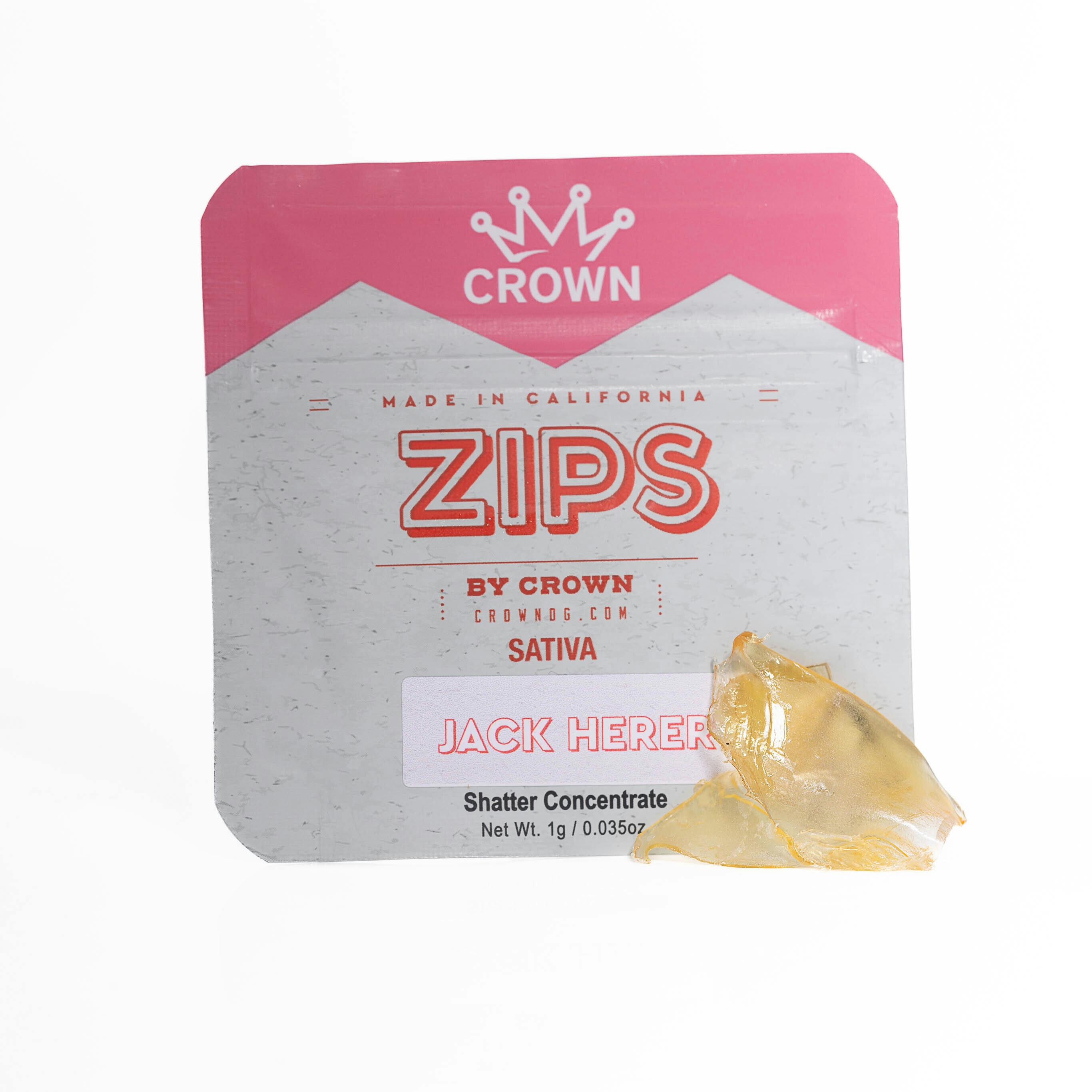 Crown Zips By Crown Jack Herer Shatter 1G Weedmaps