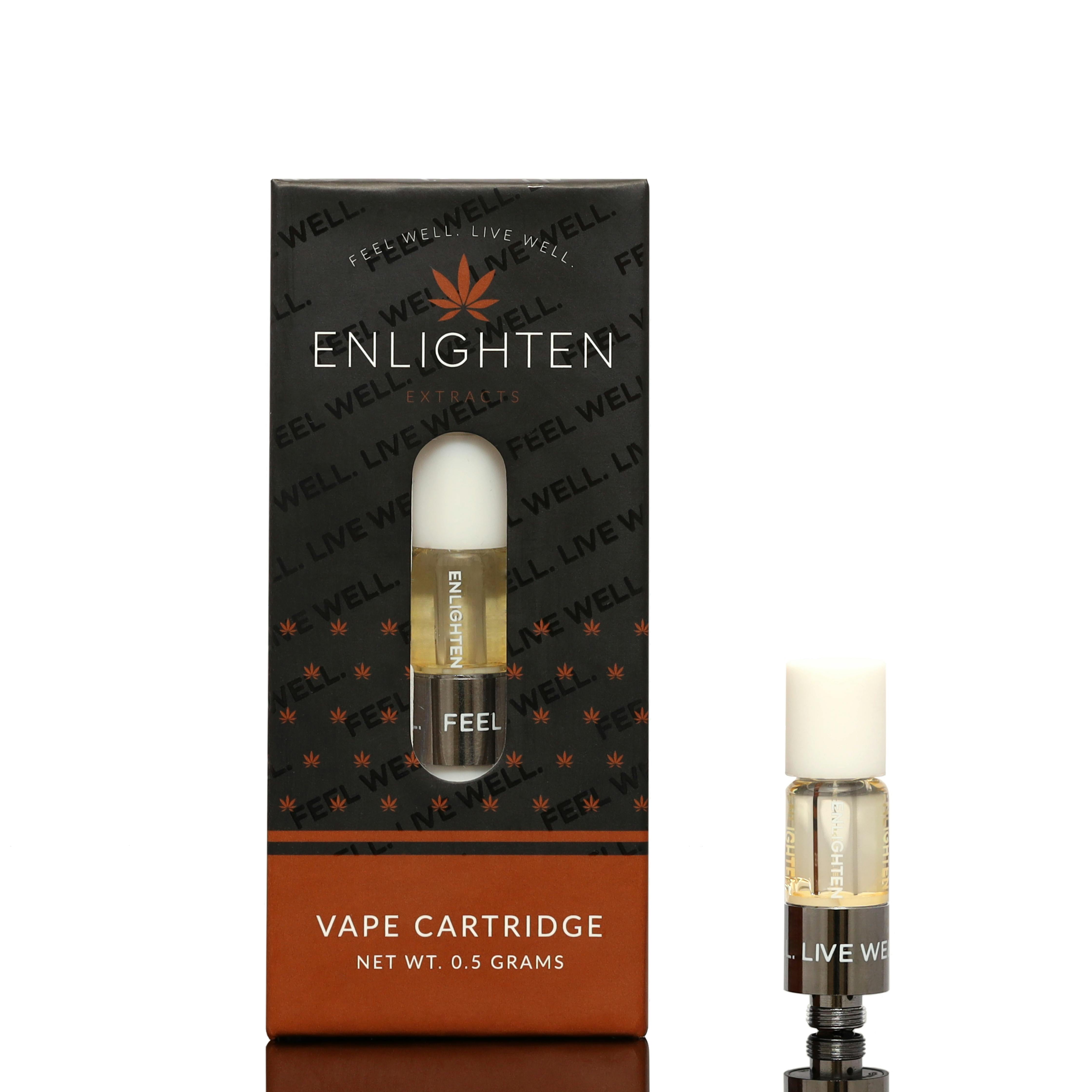 Carbon Fiber .5g Live Rosin Cartridge Enlighten