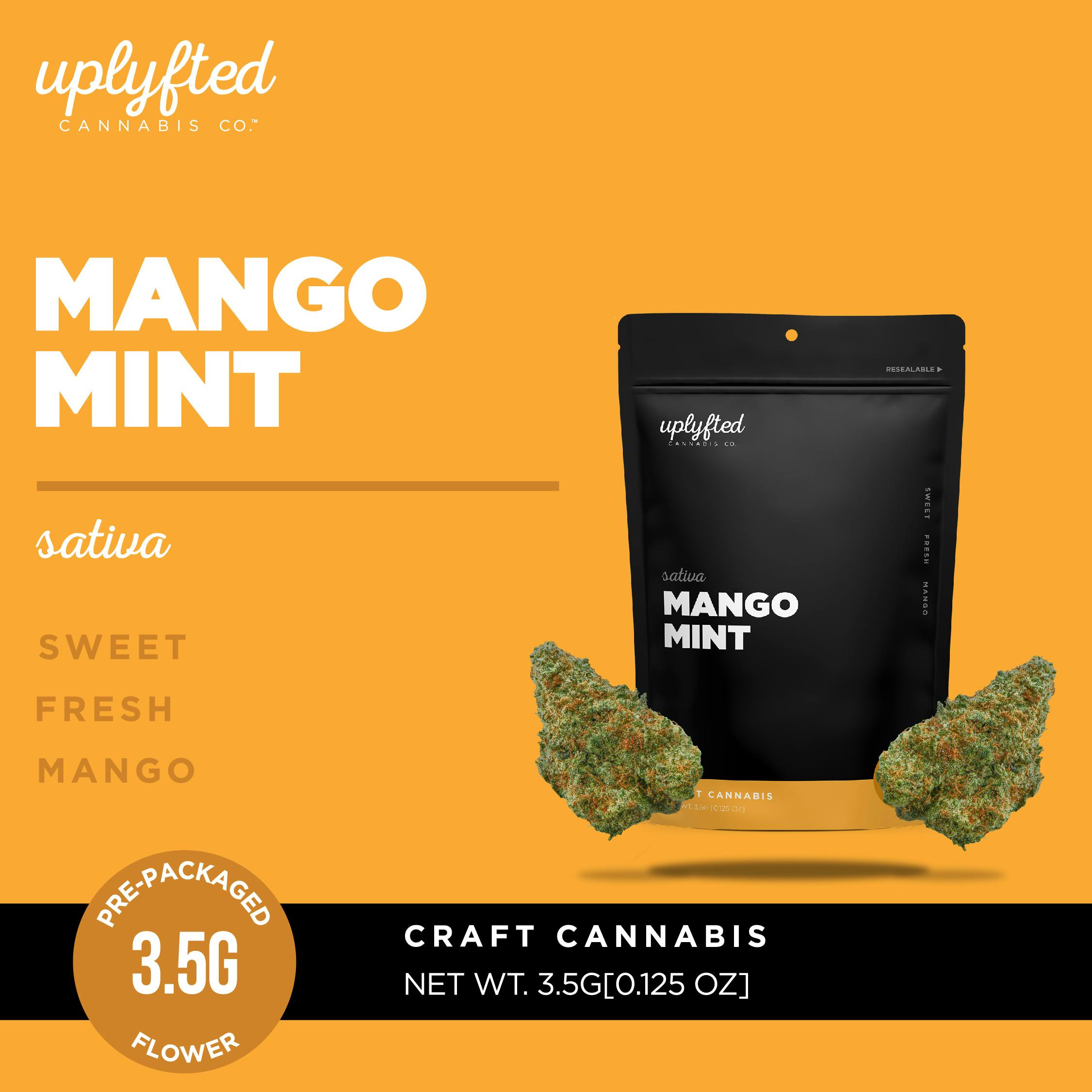 Mango Mint 3.5g PrePack Uplyfted Cannabis Co