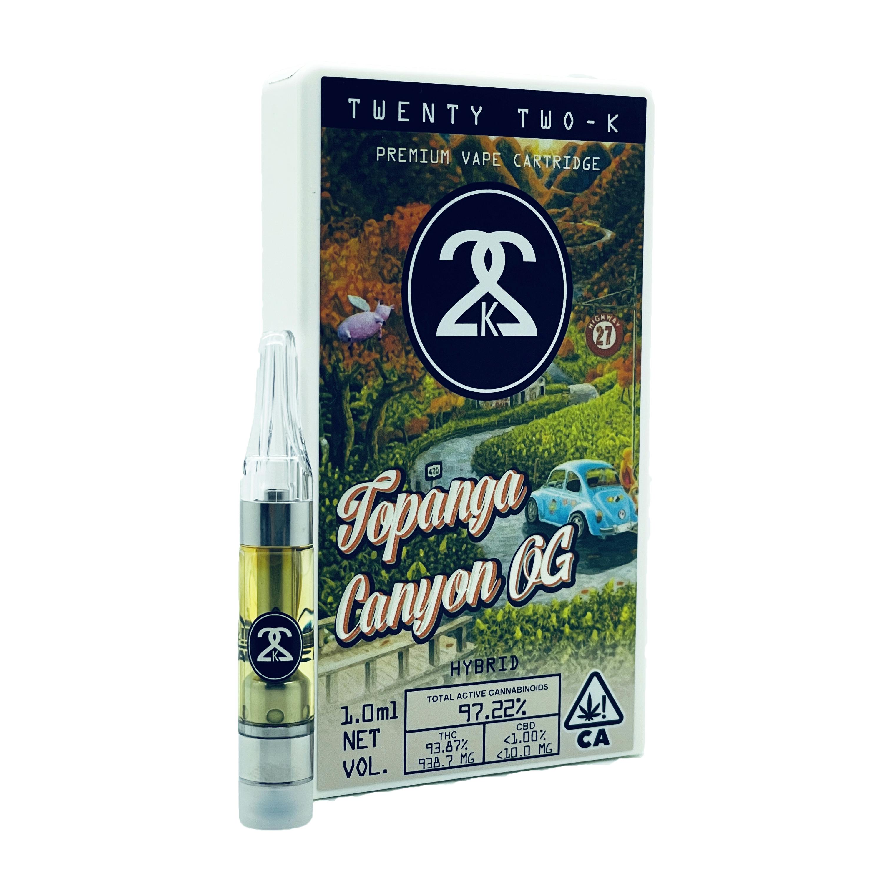 22K - Topanga Canyon OG - Cartridge - 1.0ml - Twenty Two K / 22k