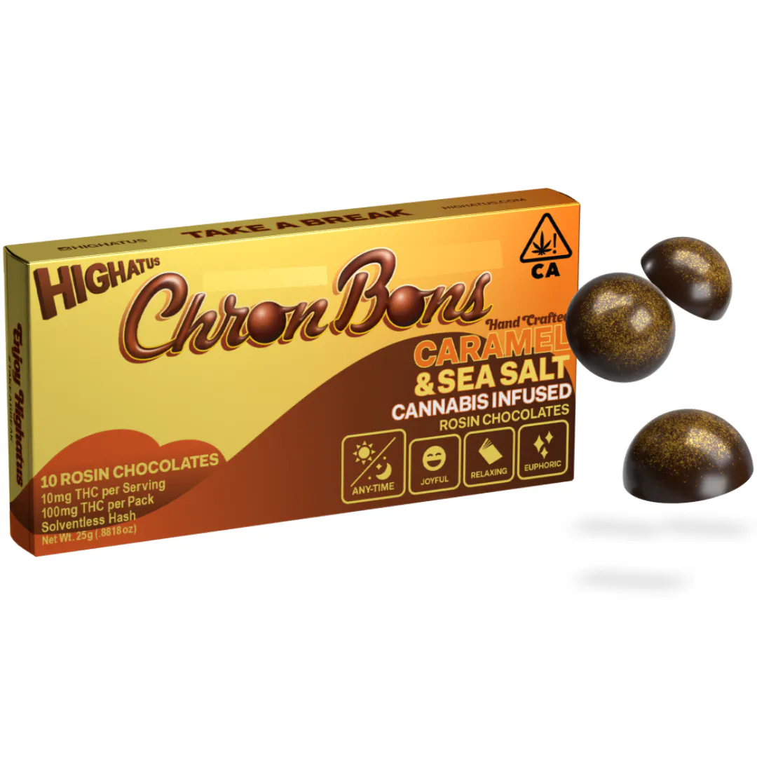 Highatus - Caramel Sea Salt Chron Bons | 100mg | 10pack | Highatus Main Image