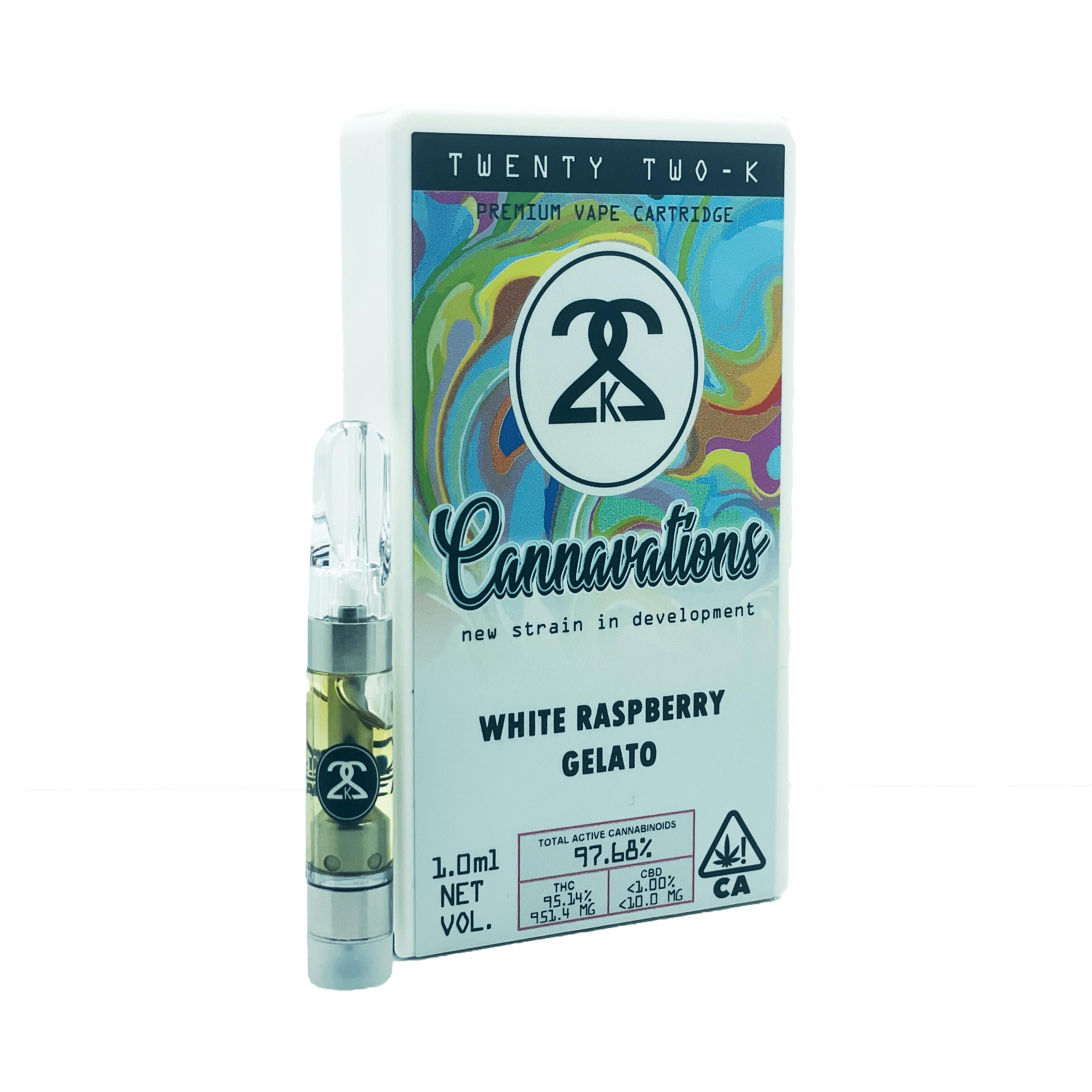 22K - Cannavations - White Raspberry Gelato - Cartridge 1.0ml