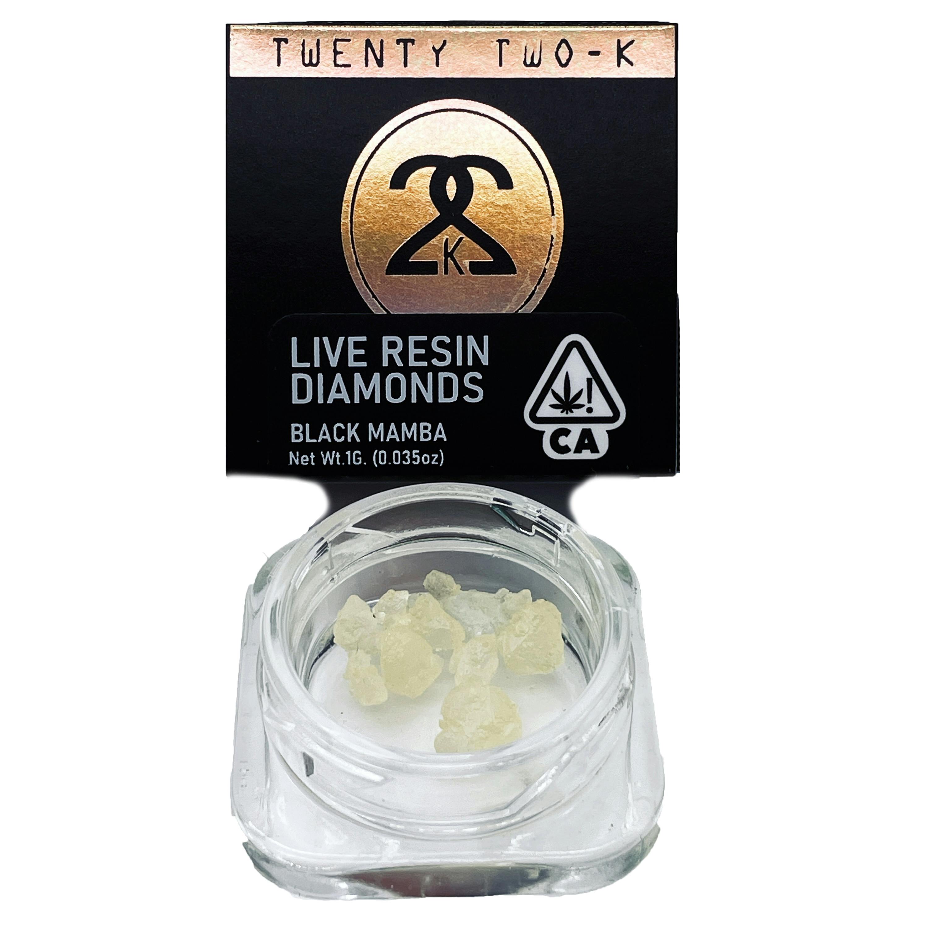 22K - Black Mamba - Live Resin Diamonds - 1 Gram - Twenty