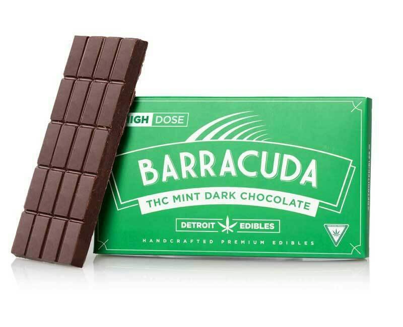 Barracuda Bar, Mint Dark Chocolate - 200mg THC by Detroit Edibles