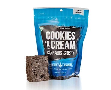 DETROIT EDIBLES - Detroit Edibles - Cookies 'N Cream Cannabis Crispy - High Dose