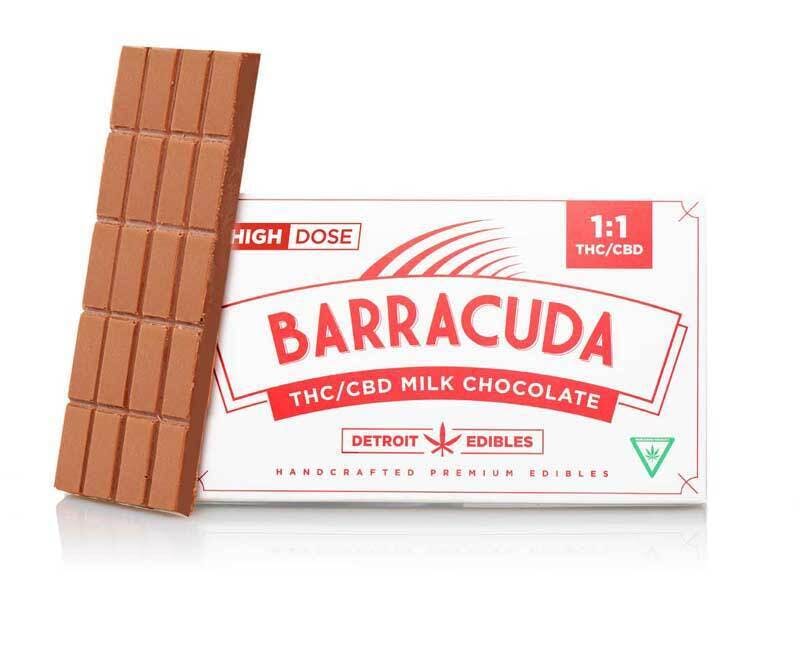 Barracuda Bar 1:1, Milk Chocolate - 200mg THC : 200mg CBD