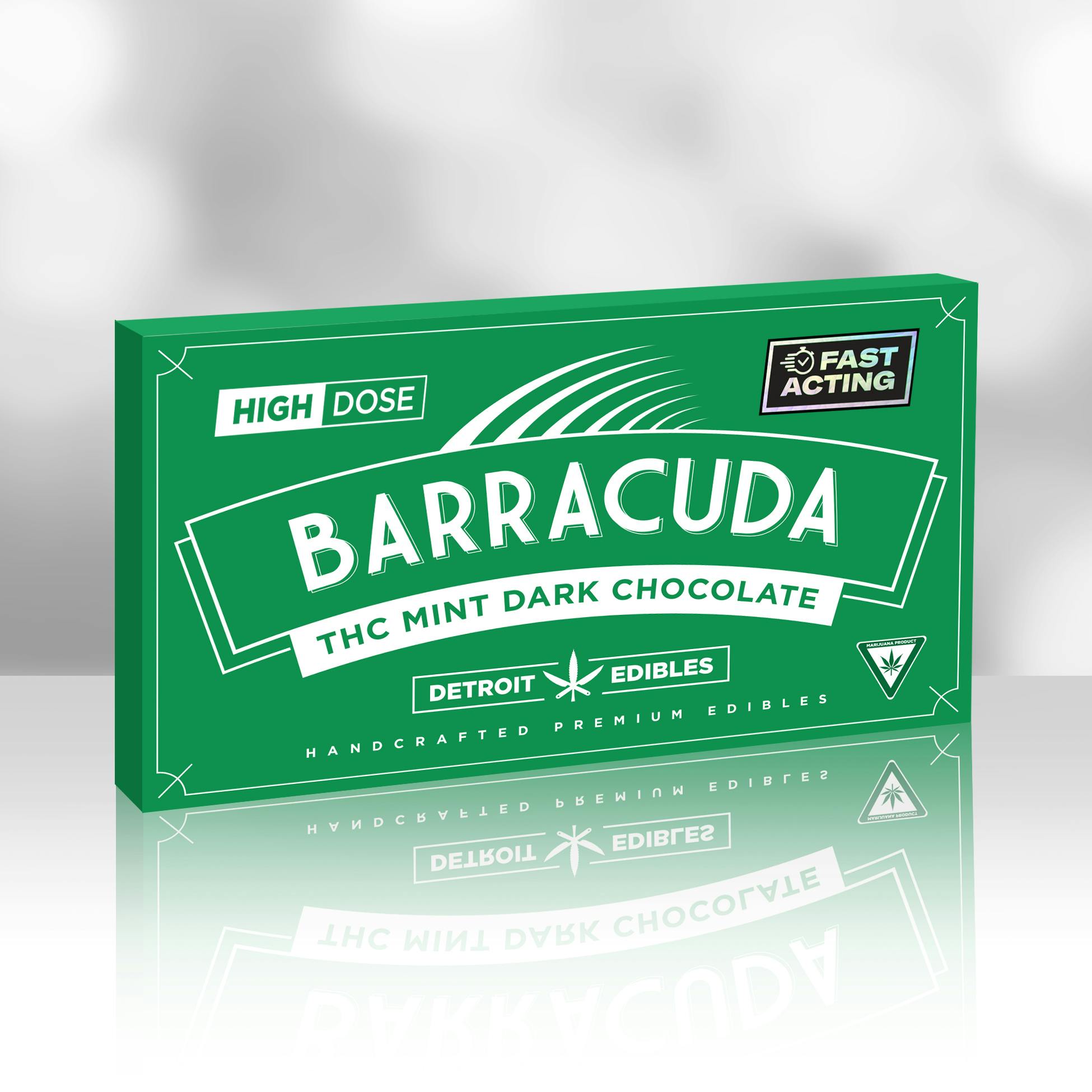 Fast-Acting Barracuda Bar, Dark Mint Chocolate - 200mg THC