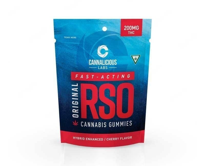 Cannalicious Labs | RSO | Cherry Gummies | 200mg | 10ct | 20mg/ea