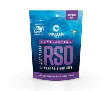 CANNALICIOUS LABS - Cannalicious - RSO Rest Gummies - Blueberry - Indica - 200mg THC