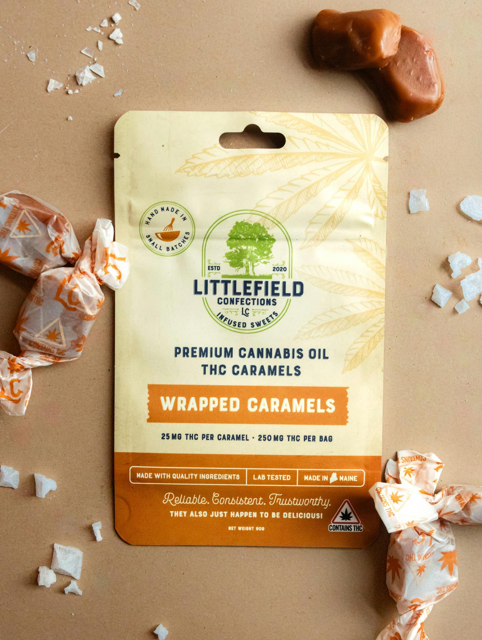 Wrapped Thc Caramels 25mg/pc Total