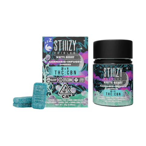 STIIIZY - WHITE BERRY - Gummies 2:1 THC:CBN Edible, Edibles