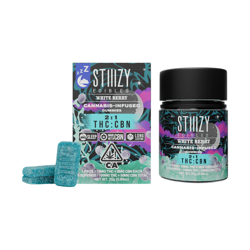 STIIIZY - WHITE BERRY - Gummies 2:1 THC:CBN Edible, Edibles