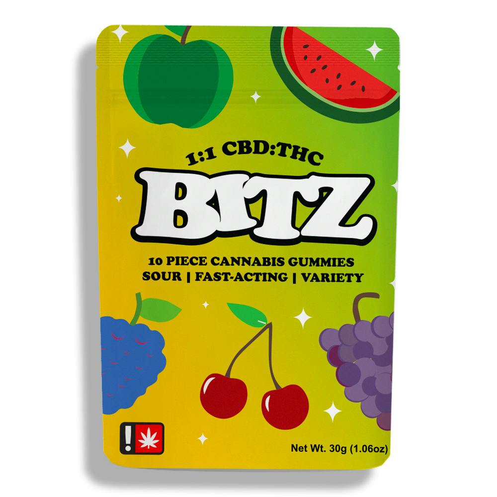 1:1 CBD:THC Sour BITZ (200mg)
