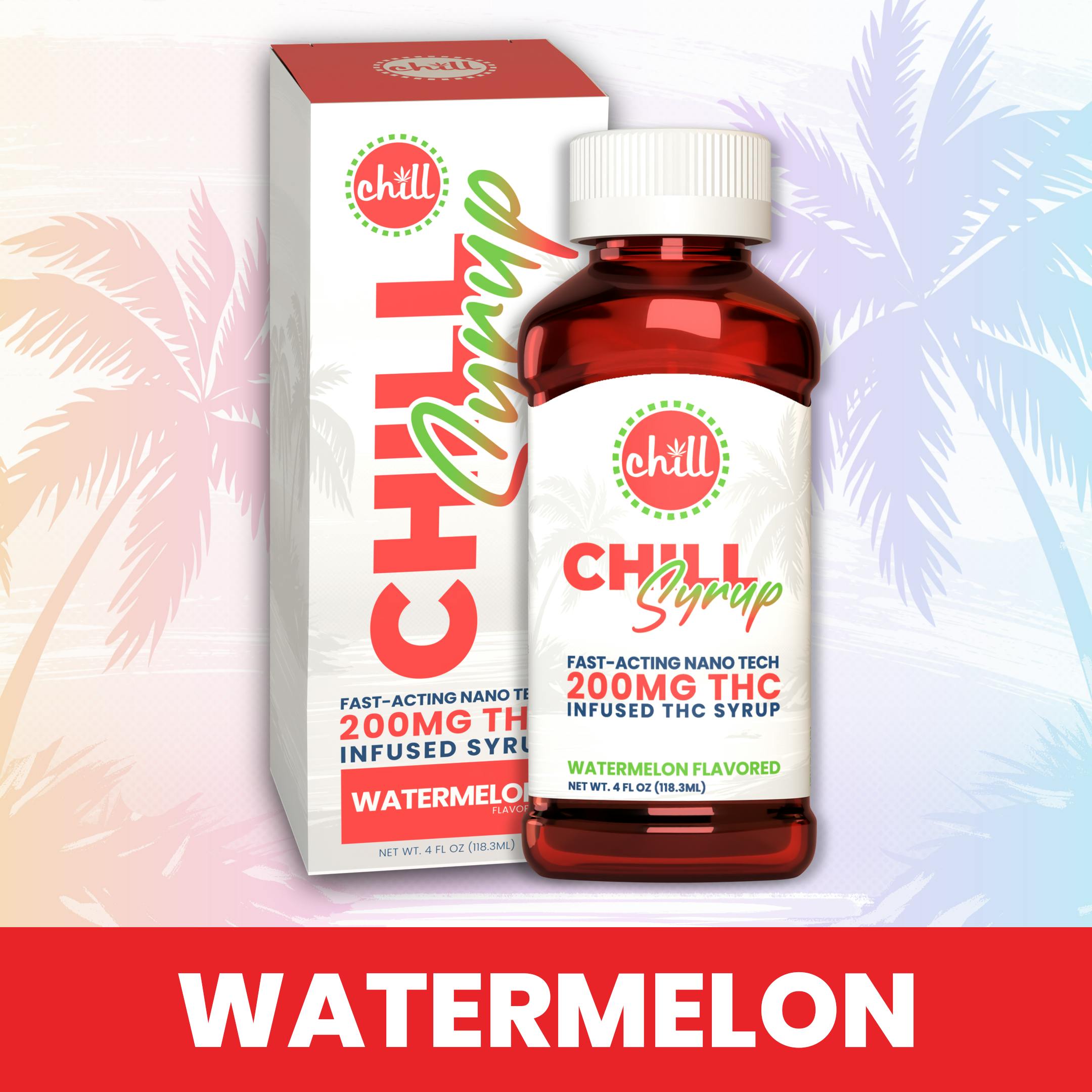 Watermelon | 200MG THC Syrup | Chill Medicated | MED