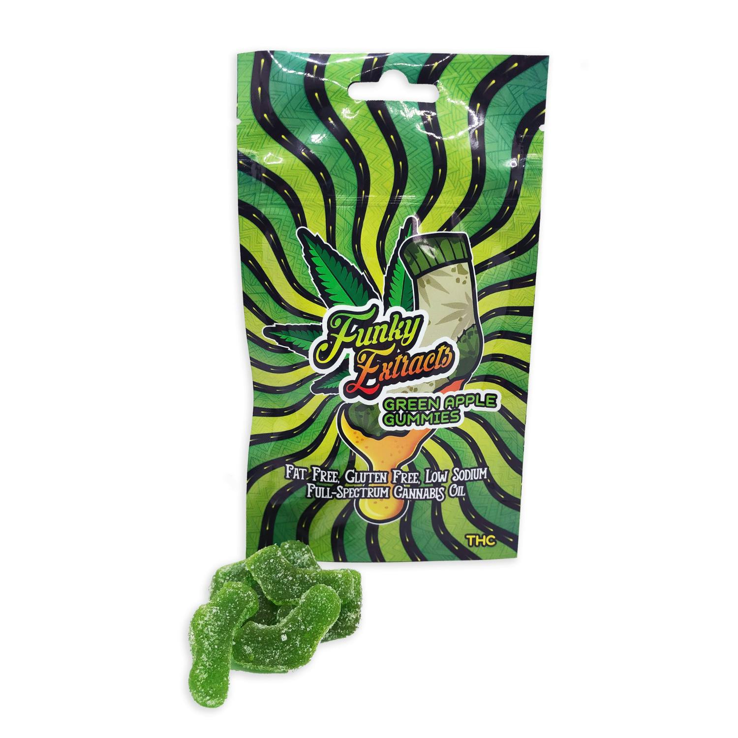 Apple - funfungaga Funky Extracts Gummies - Green Apple 100mg (10pk) - Funky