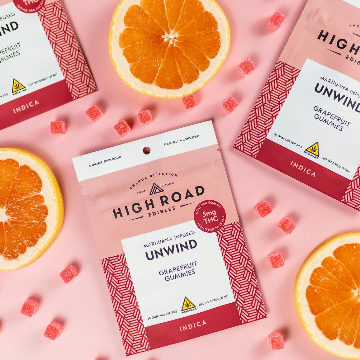 Grapefruit Unwind Gummies, 100mg 20-pack