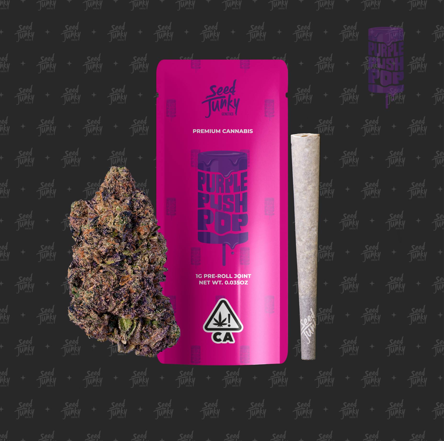 Purple Push Pop (1G Pre-Roll) - Seed Junky