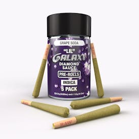 Grape Soda (Indica) Galaxy Mini 5-pack 3.5G Diamond Infused Prerolls