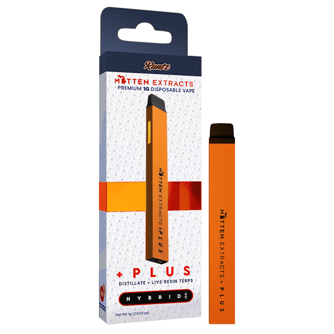 Runtz | PLUS Live Resin Disposable | 1g by Mitten Extracts