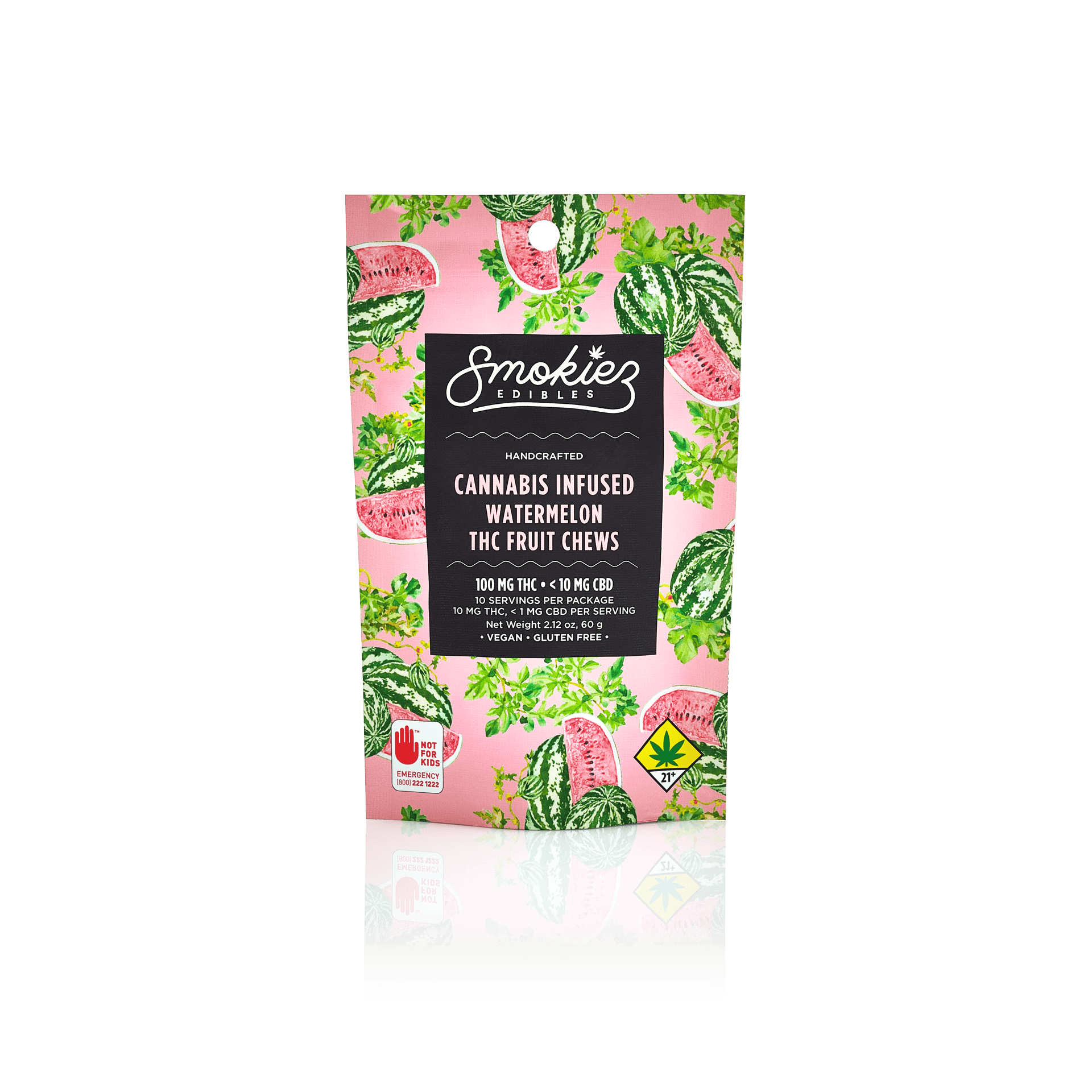 Watermelon Gummies | 100mg | 10ct | 10mg/ea by Smokiez Edibles