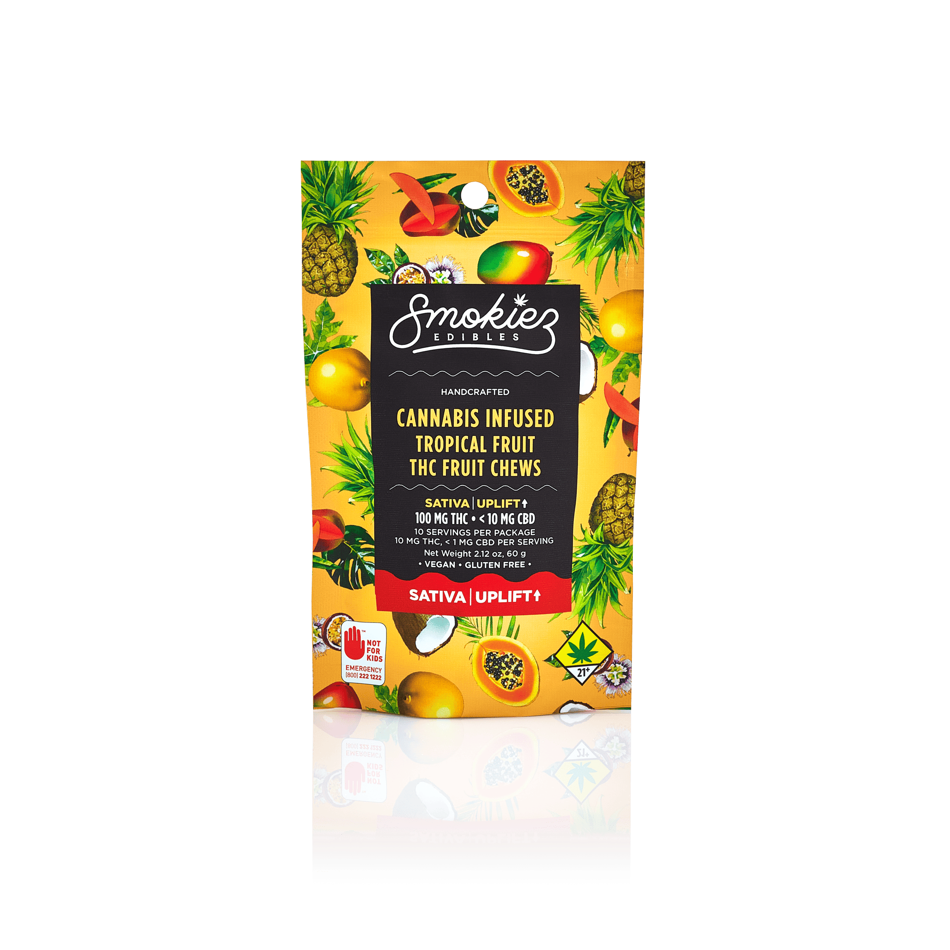 Tropical Gummies | 100mg | 10ct | 10mg/ea by Smokiez Edibles