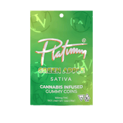 Platinum Vape - Green Apple - Sativa Gummies - 100mg Gummies