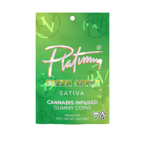 PLATINUM VAPE - Platinum Vape - Green Apple - Sativa Gummies - 100mg Gummies