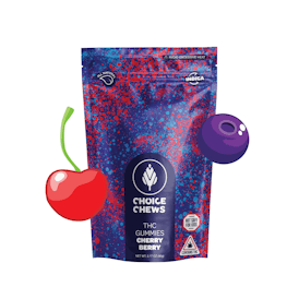 Choice Chews - Cherry Berry Gummies (Indica) - 100mg