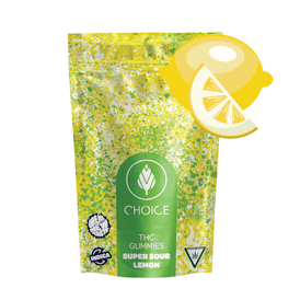Choice Chews - Super Sour Lemon Gummies (Indica) - 100mg