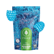 Choice Chews | Super Sour Blue Razz | THC Gummies | 200mg