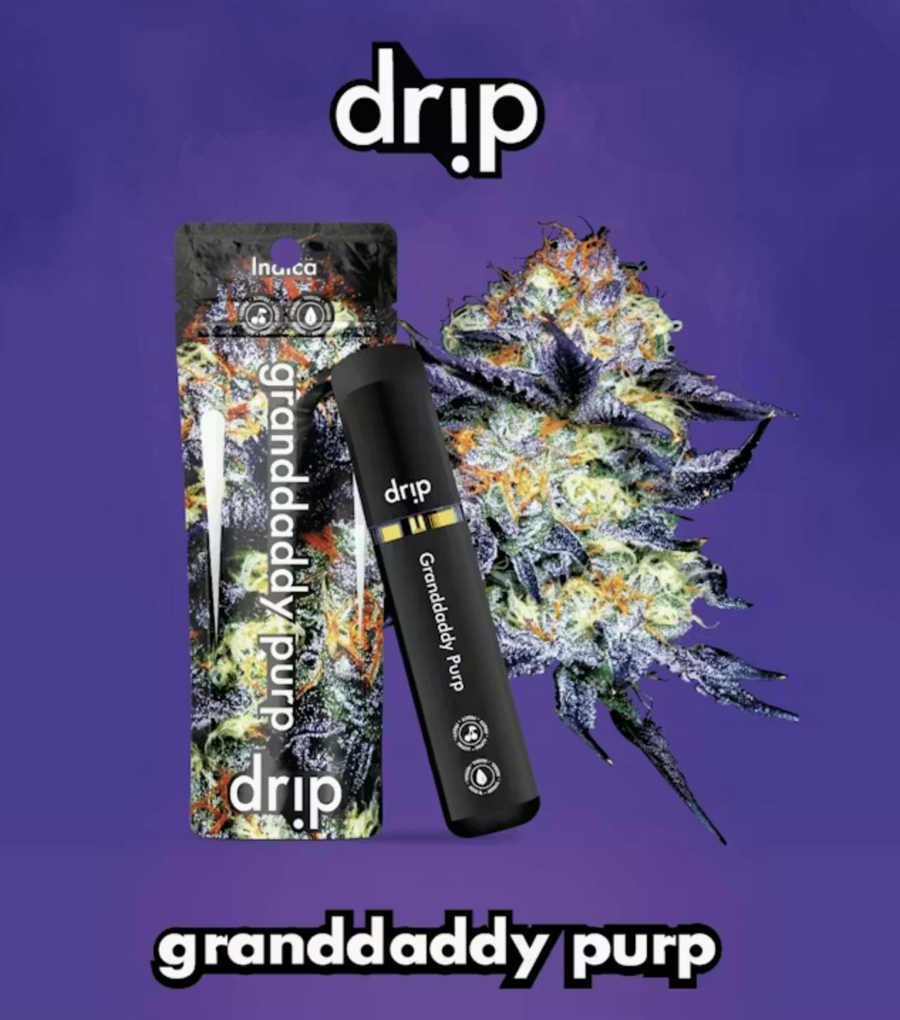 aio vape pen Drip 2g All In One - Granddaddy Purple (Indica)