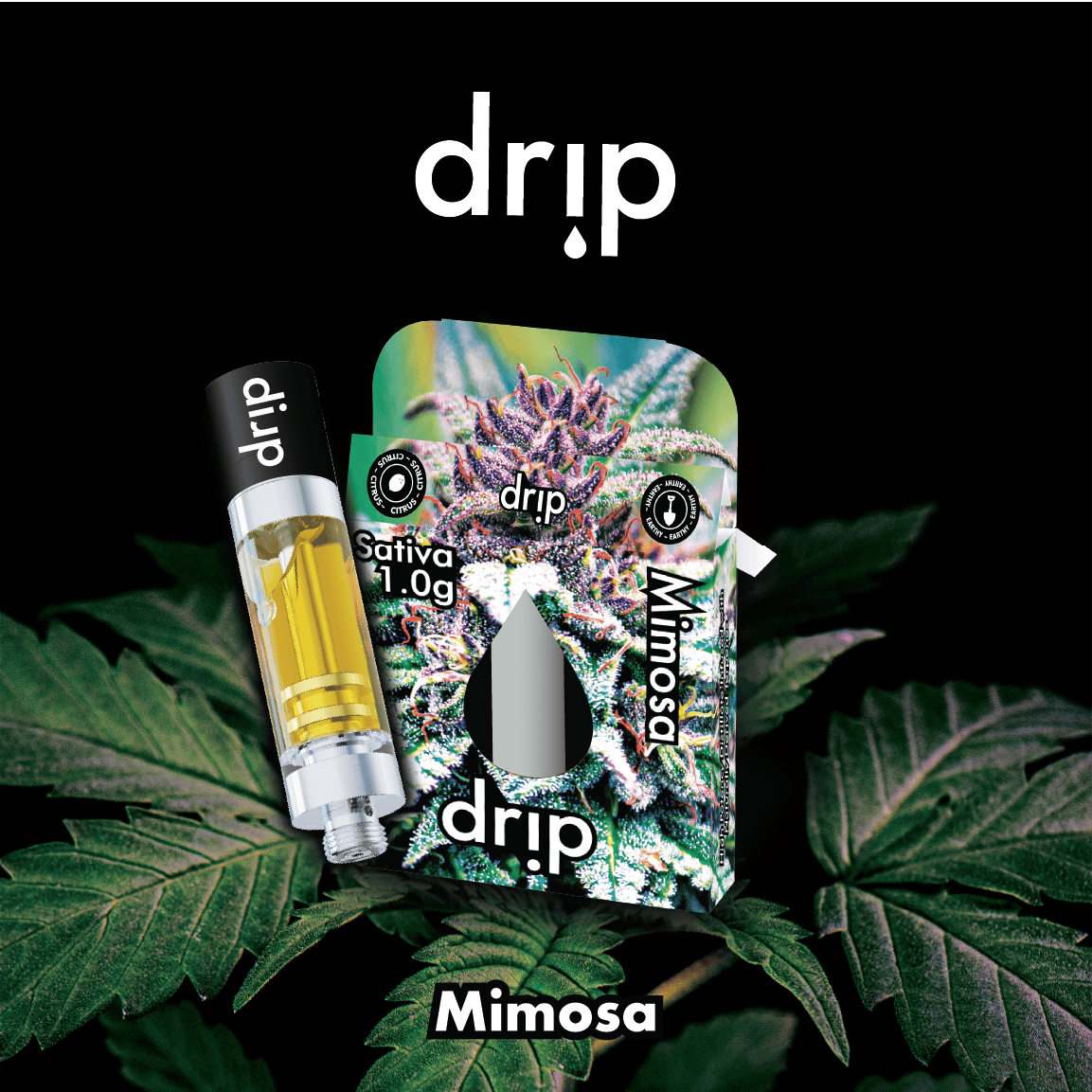 Drip 1g Cartridge - Mimosa (Sativa) - Drip Vapes