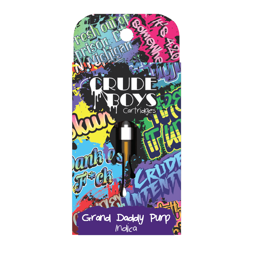 Crude Boys 1g Cartridge - Granddaddy Purple (Indica)