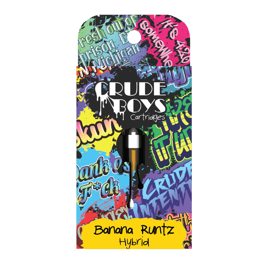 Crude Boys 1g Cartridge - Banana Runtz (Hybrid)