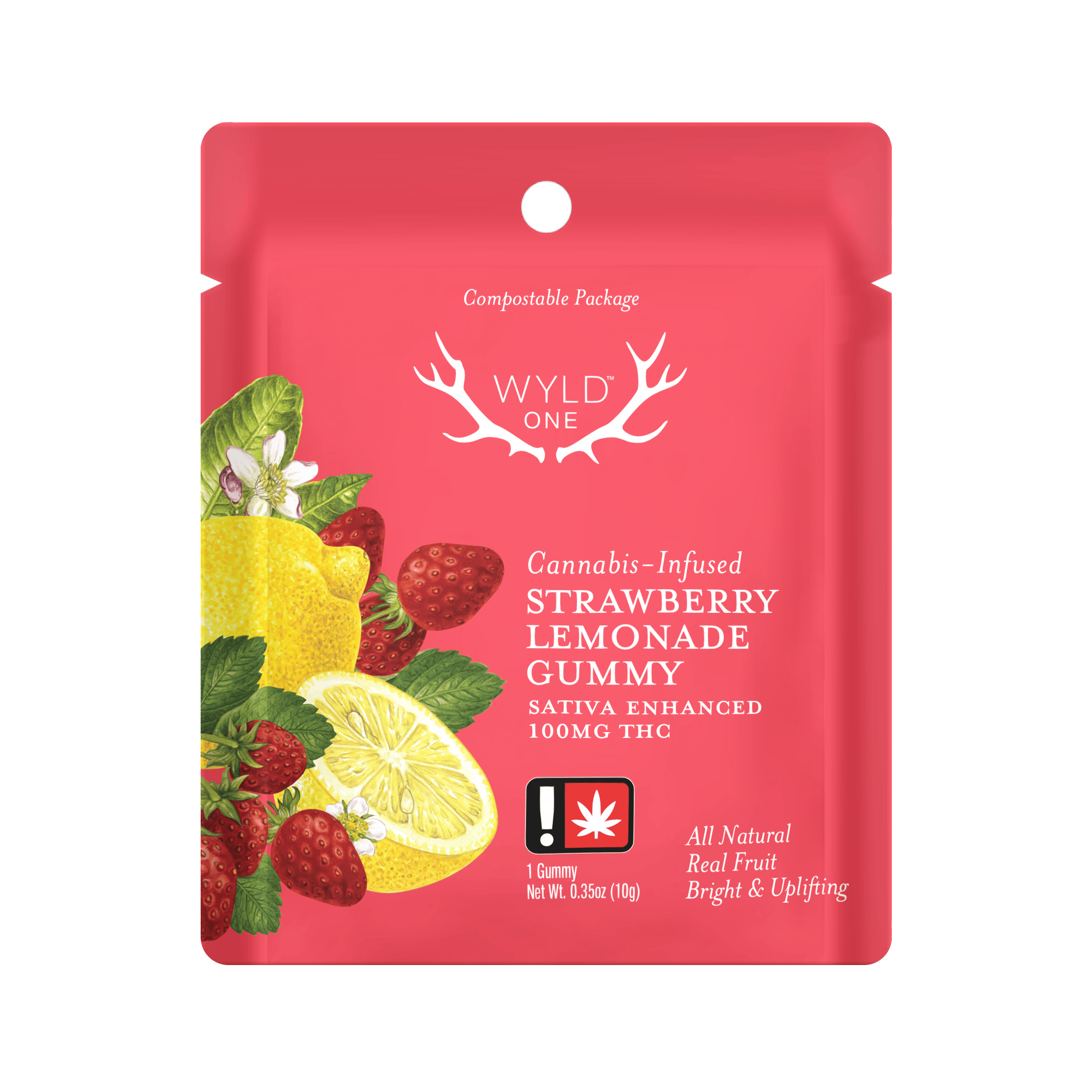Wyld ONE: Strawberry Lemonade Sativa Enhanced Gummy