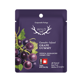 Wyld ONE: Grape Indica Enhanced Gummy