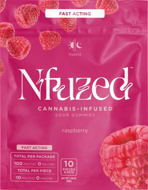 Fast Acting Raspberry Hybrid Sour Gummy 100mg