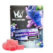 Blueberry Flavored Solventless Gummies - 10x 10mg/gummy