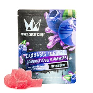 WEST COAST CURE - Blueberry Flavored Solventless Gummies - 10x 10mg/gummy