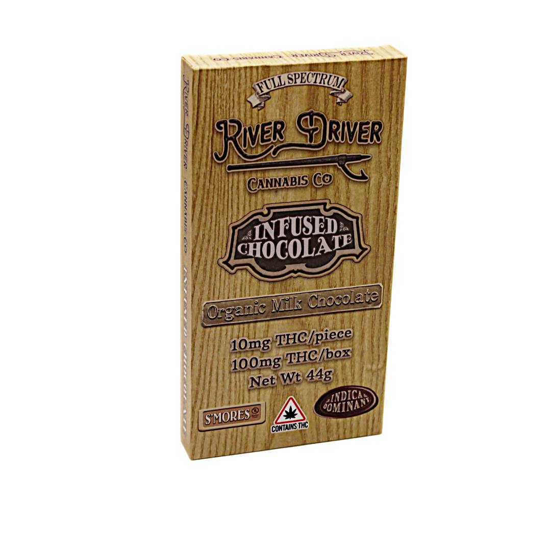 Organic Smore's Milk Chocolate Bar 100mg by River Driver Cannabis Co