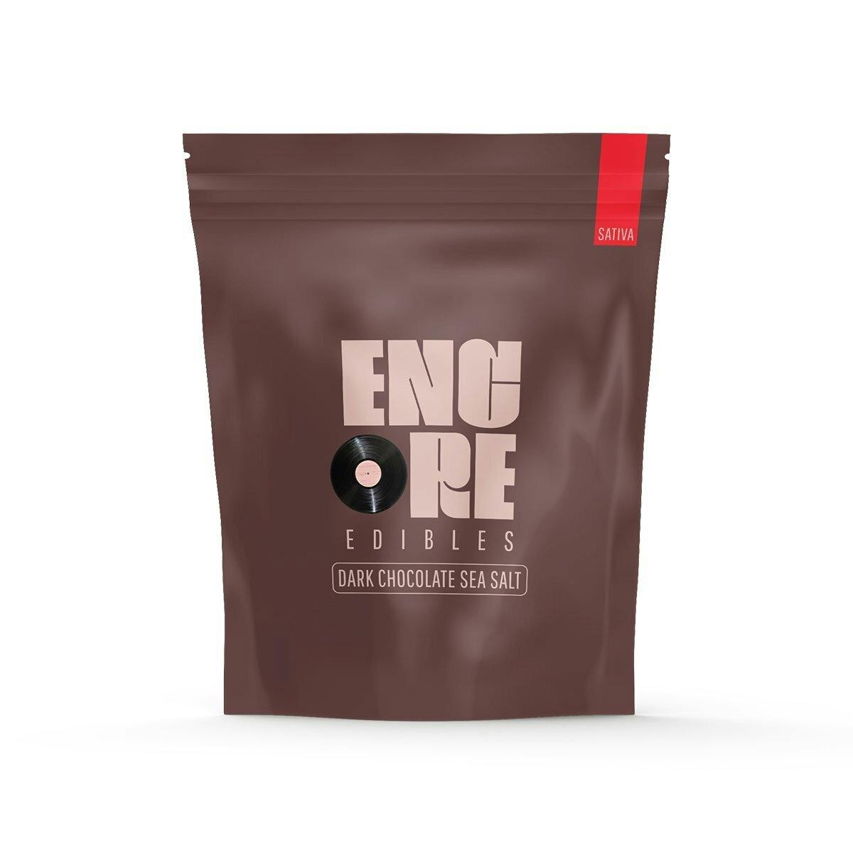 Dark Chocolate Sea Salt - Sativa [10pk] (100mg) by Encore Edibles