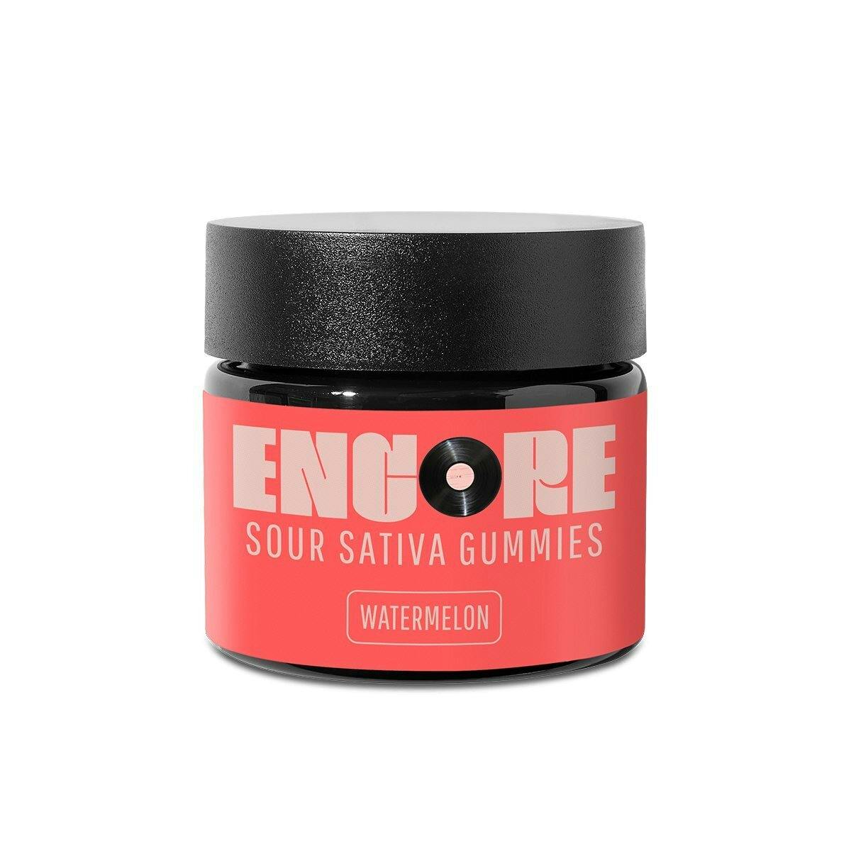 Sour Watermelon Gummy - Sativa [10pk] (100mg) by Encore Edibles