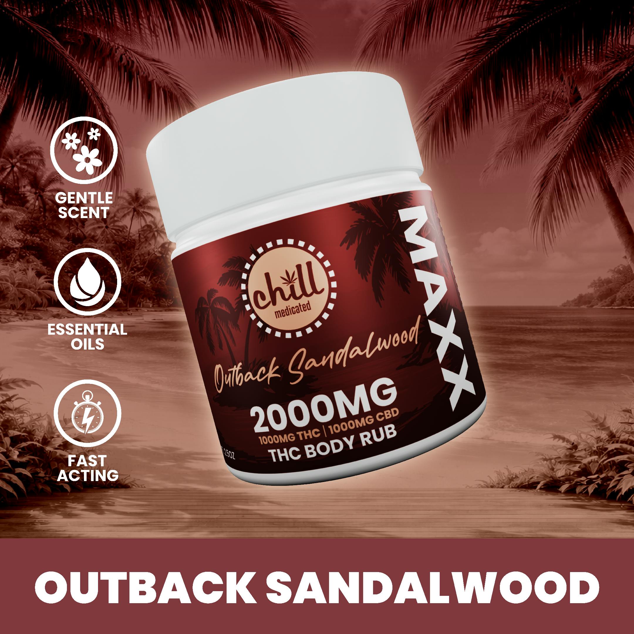 Maxx Outback Sandalwood Body Rub