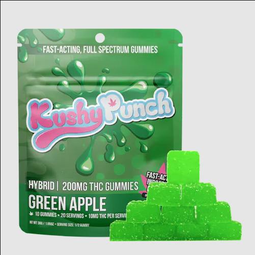 Green Apple Individual Gummies | 200mg | 10ct | 20mg/ea by Kushy Punch