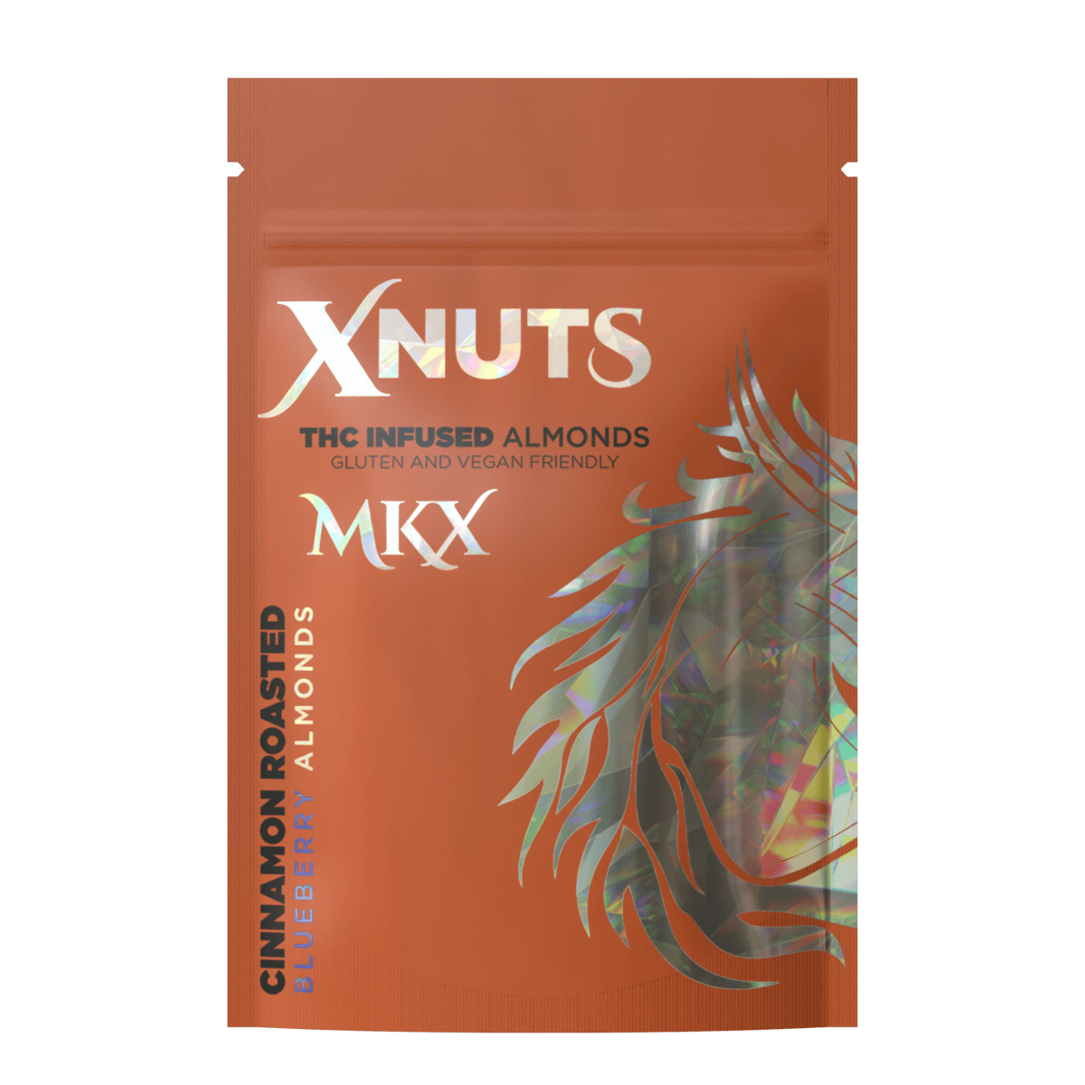 X-Nuts | Cinnamon Roasted Blueberry Almonds Edibles | 100mg | 20ct | 5mg/ea