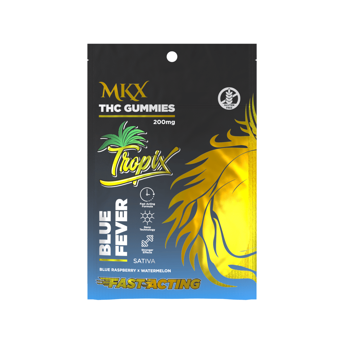 Tropix | Blue Fever Gummies | 200mg | 10ct | 20mg/ea
