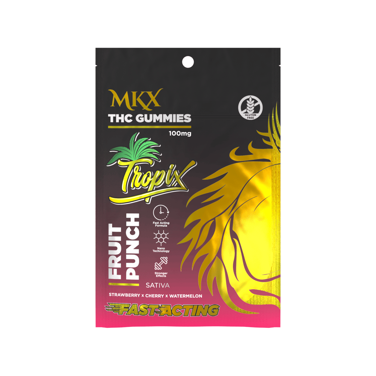 Fruit Punch Gummies | 100mg | 5ct | 20mg/ea - MKX Oil Co